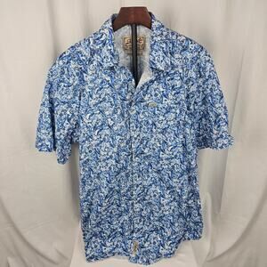 Rafter C Cowboy Collection Pearl Snap Paisley Shirt Blue 2XLT